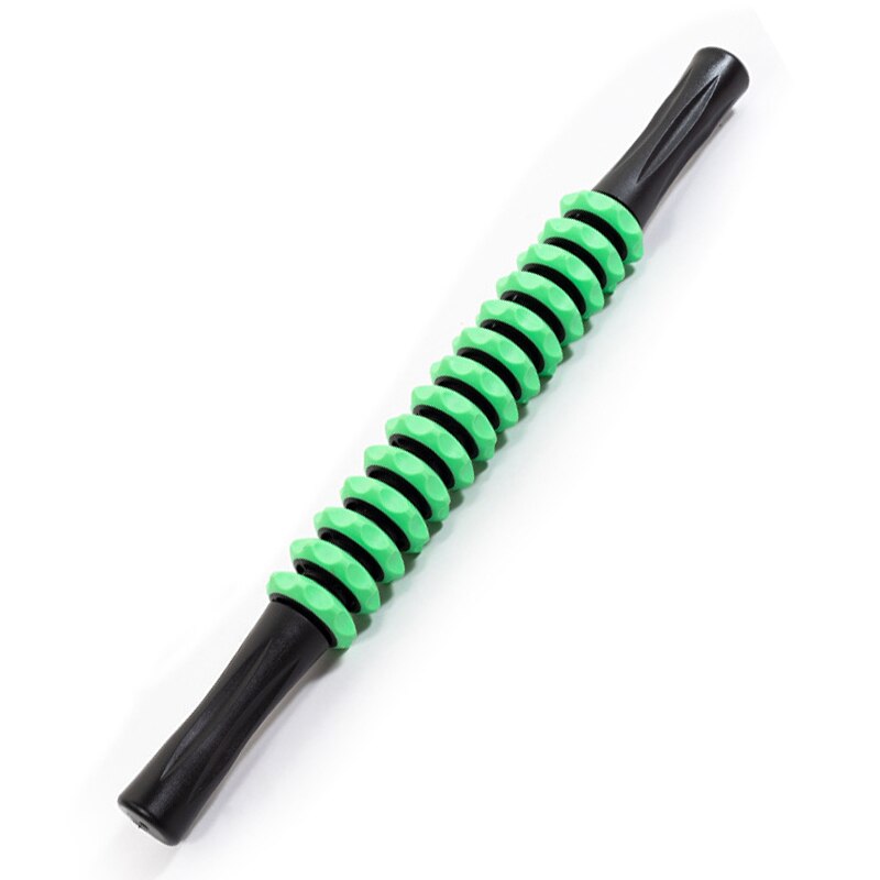 13-Wiel Massage Roller Trigger Point Stick Anti Cellulite Afslanken Body Massager Stick Voor Arm Terug Been Nek Spier tissue: Green