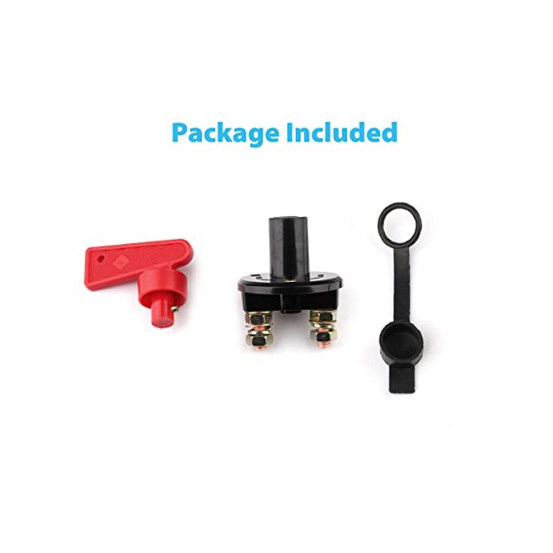 300A Battery Disconnect Switch Red Key Cut Off Battery Kill Switch Car Isolator Disconnector Power Switch Battery Master Switch