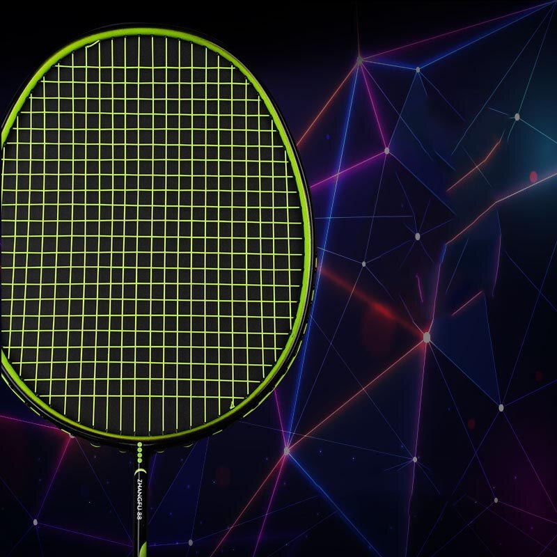 Full Carbon Fiber Ultralight Strung Training Badminton Racket Carbon Badminton Racquet Carbon Fiber Grips With Bags