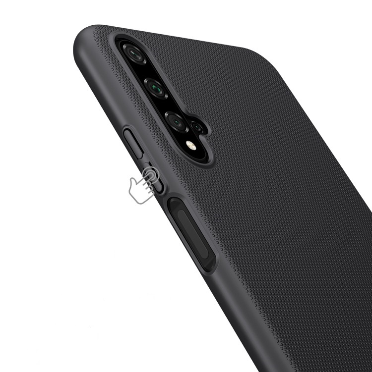 Voor Huawei Honor 20 Case Cover 6.26 ''Nillkin Frosted Pc Matte Hard Cover Telefoon Houder Voor Huawei Honor 20 pro Cover: For Huawei Honor 20 / Black