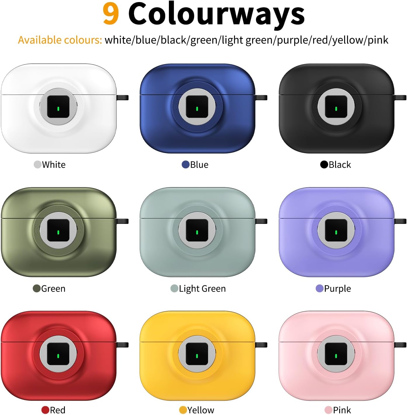 Étuis de verrouillage pour AirPods 4, étui ANC, étui cool mignon, housse de protection d'appareil photo avec lanière porte-clés et kit de nettoyage pour AirPods 4