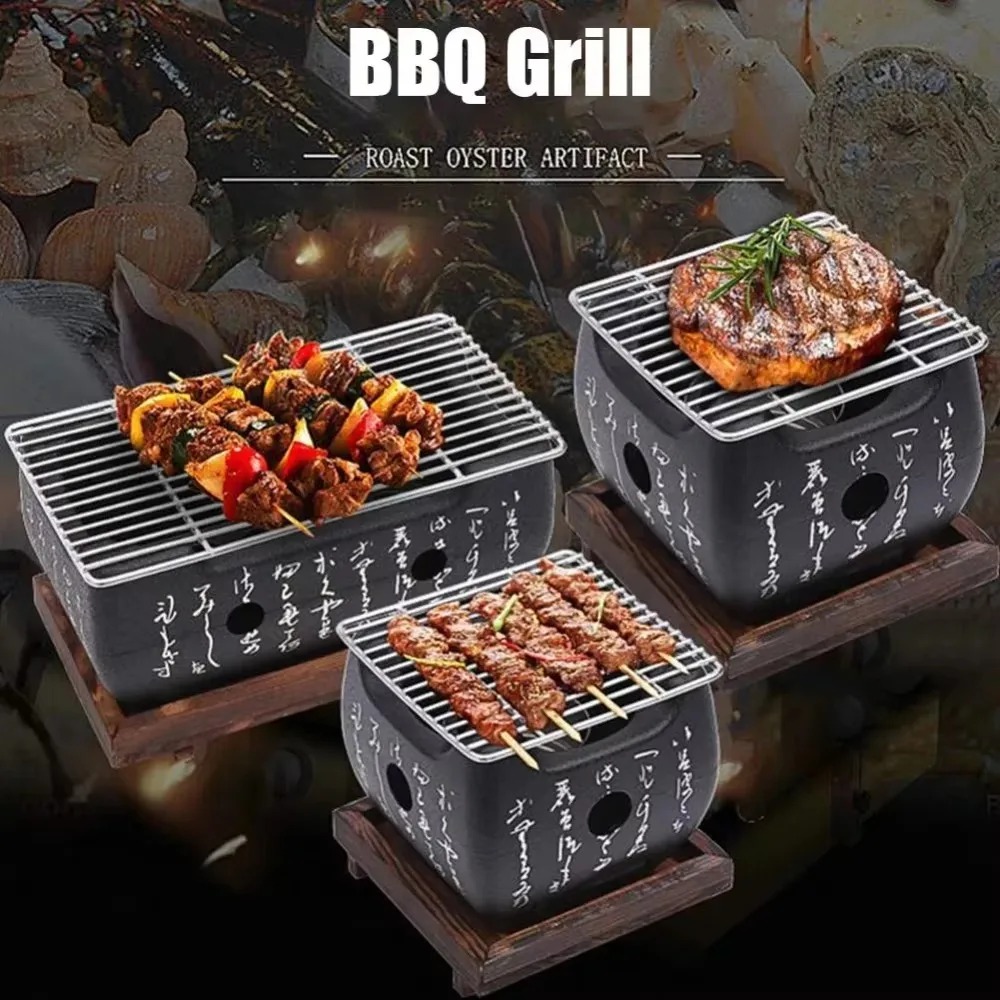 Indoor Outdoor Grill Herd Grill Aluminium legierung tragbarer Grill koreanische japanische Lebensmittel Carbon Ofen Outdoor wieder verwendbare Grill box