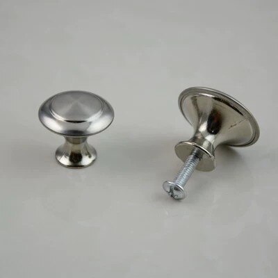 Tirador de gabinete de acero inoxidable diámetro 24mm 28mm cajón armario puerta manija armario cajón puerta muebles pomo