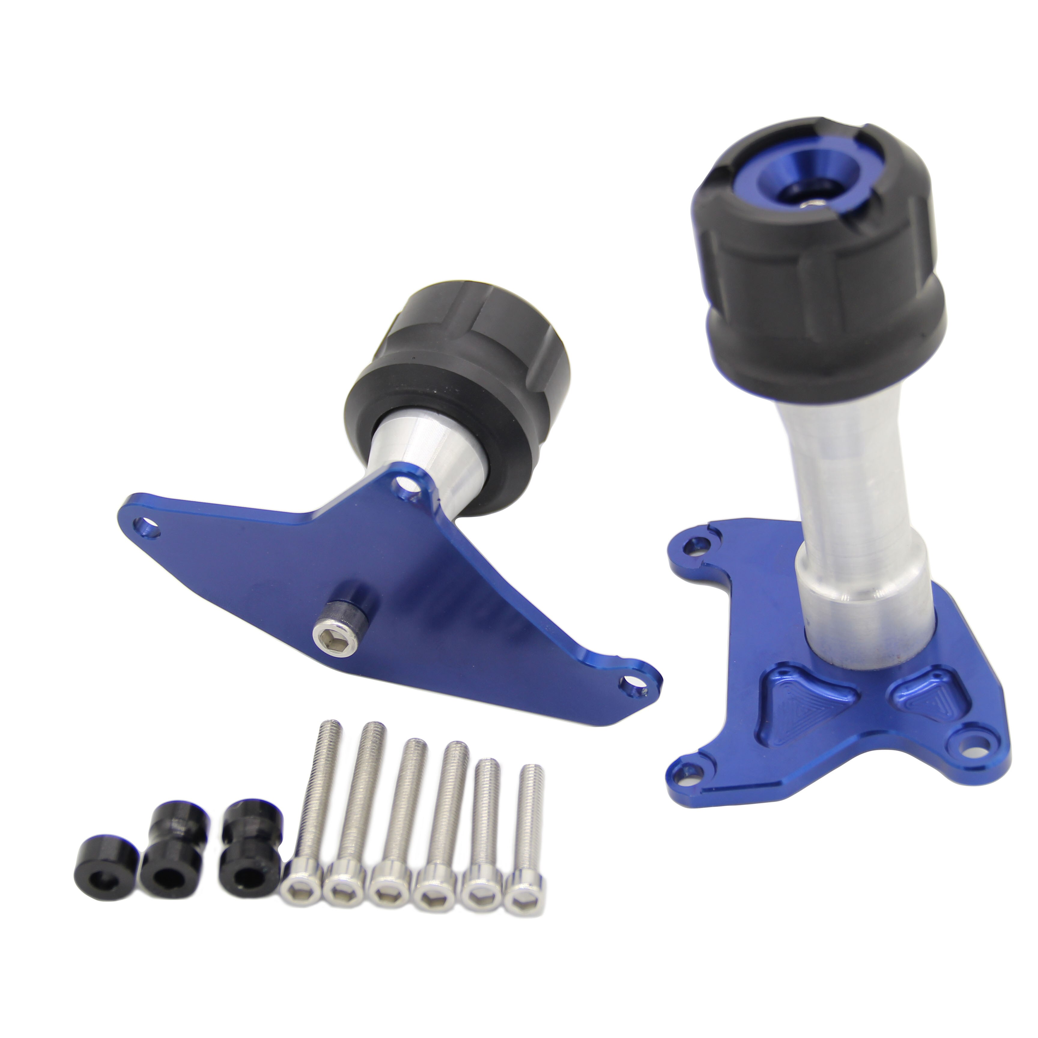 Deslizadores de escape para motocicleta, Protector de choque para Honda Grom MSX125 MSX 125, almohadillas de tope de motor, Protector de Marco deslizante: Azul