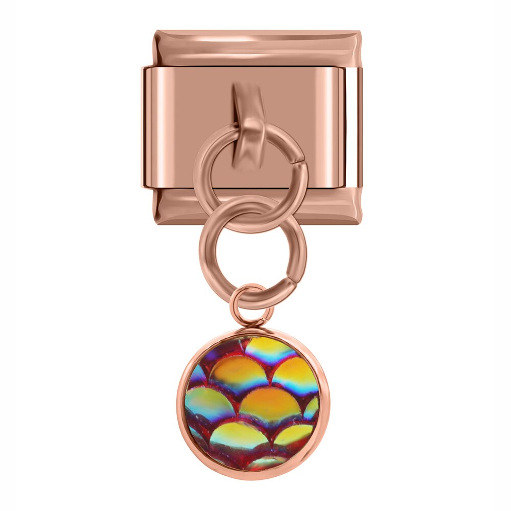 Hapiship Original Daisy Round Fish Scales Rose Italian Charm Fit 9mm Stainless Steel Bracelet DIY Making Jewelry DJ309: O8