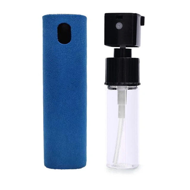 Limpiador de pantalla de microfibra 2 en 1, botella pulverizadora para teléfono móvil, Ipad, ordenador, paño de microfibra, toallitas para limpieza de gafas de Iphone: Gris