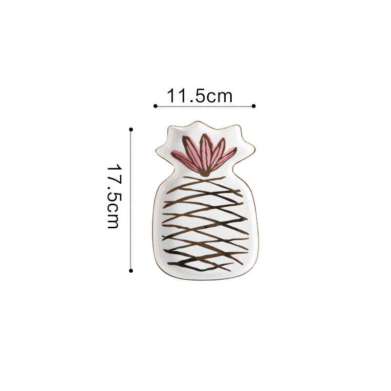 Fad plade dekorativ slik frugt porcelæn plade smykker opbevaringsbakke ring trinket fad bordservice  wy60928: Bl