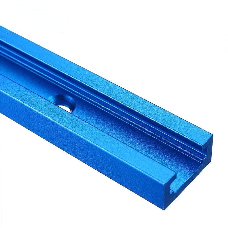 Double-Cut Profile Universal T-Track W/ Mount Predrilled Holes Aluminum Alloy T Slot Slide Miter Track Chute Rail 300-800mm