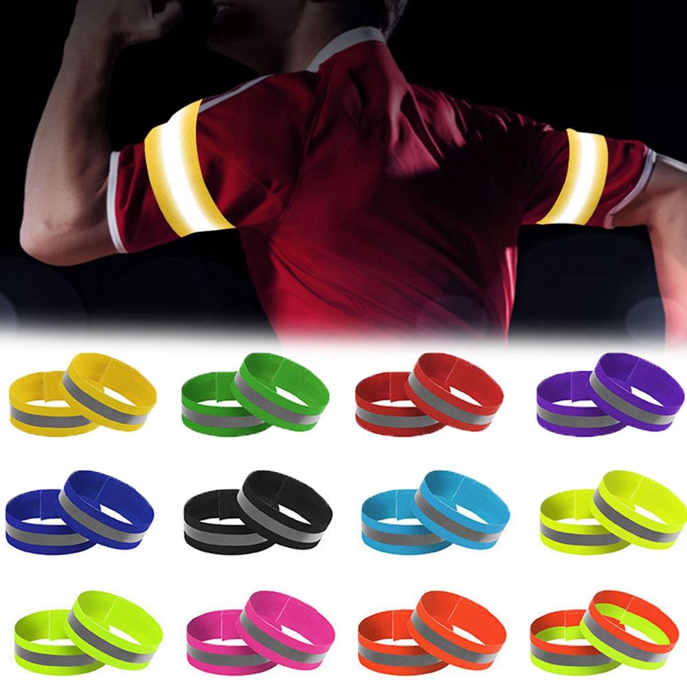 1PC Reflektierende Band Elastische Armbinde Armbinde Hand Knöchel Bein Warnung binden Gurt Nacht Sicherheit Alarm Band für Sport Radfahren