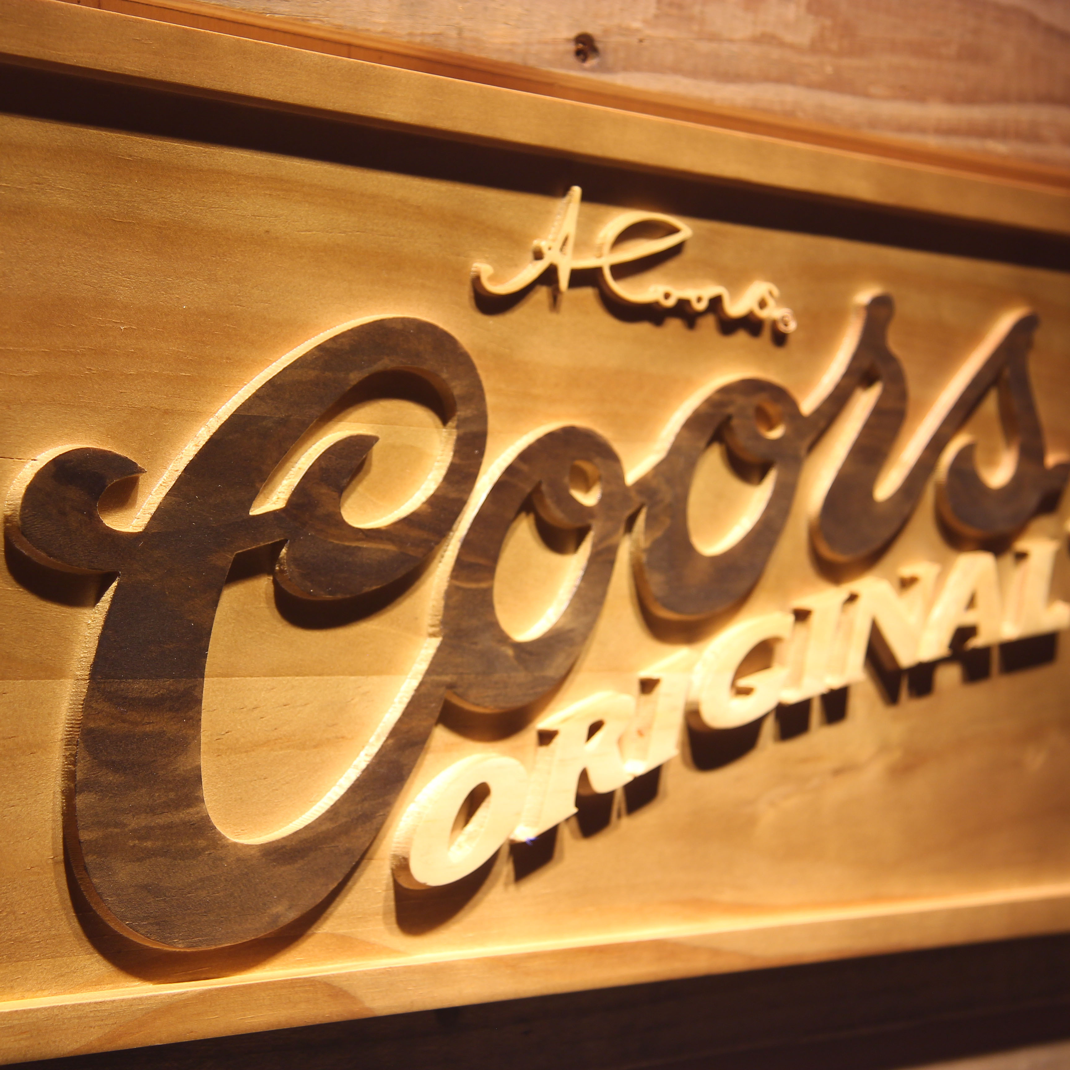 Coors Original Beer 3D Wooden Bar Signs