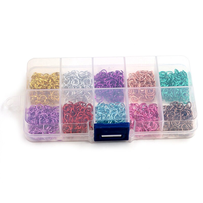 6mm colorido de alumínio aberto anéis de salto dividir conectores anéis para colar pulseira diy jóias que fazem acessórios 1000 pçs/caixa