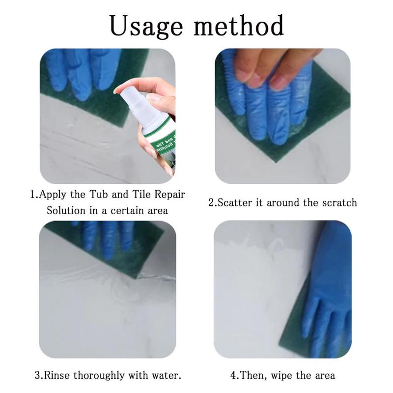 30G Tile Refinishing Spray Bathtub Tile Repair Renew Protective Porcelain Floor Ceramic Sink Ceramic Polish Tiles Spray C6G5