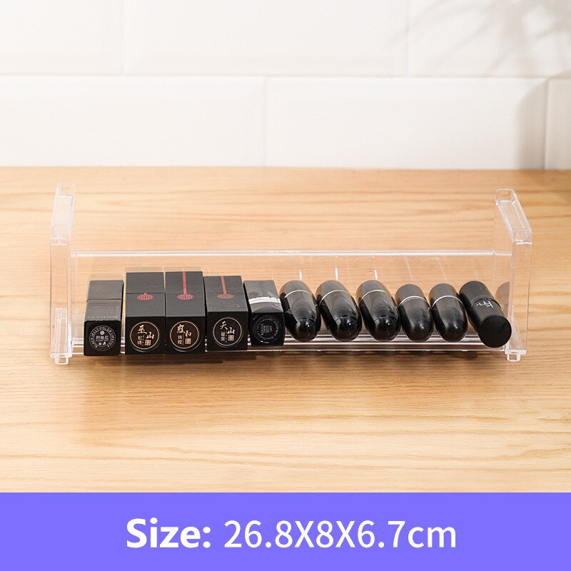 Wyczyść witryna na kosmetyki robić makijażu stojak na lakier robić paznokci perfumy etui na szminki łazienka Organizer na biurko przechowywanie kosmetyków stojak