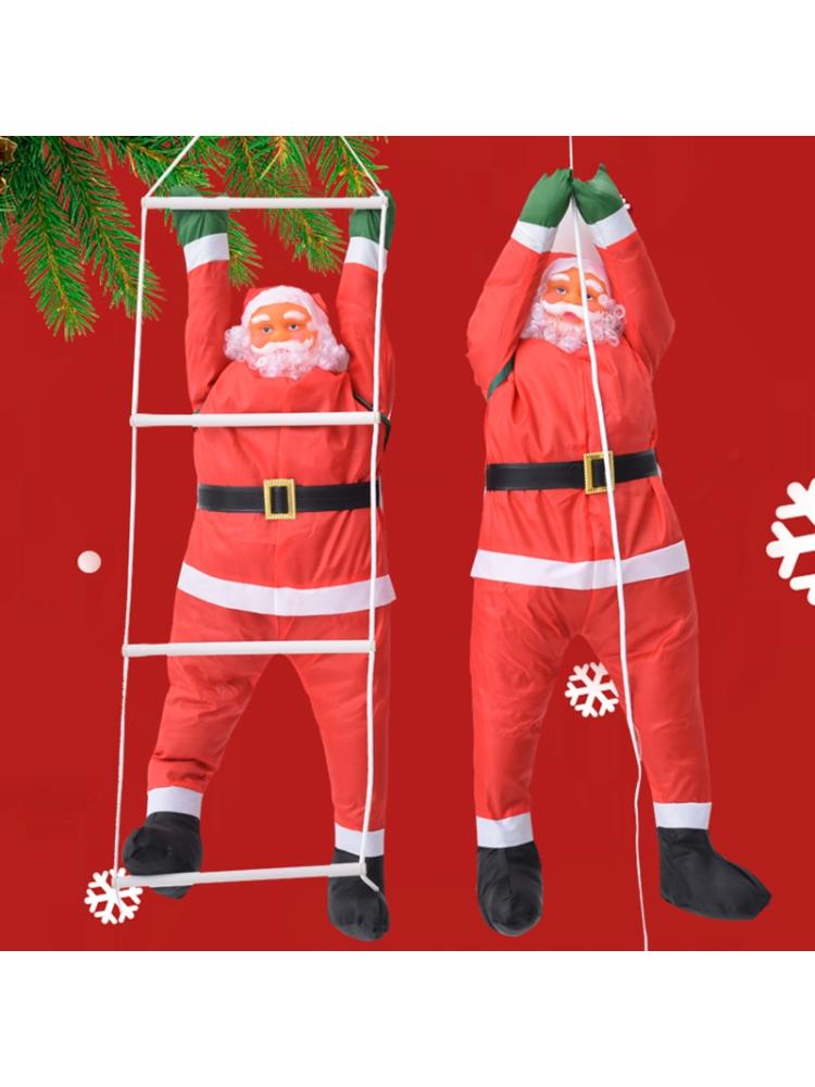 Jul vedhæng stige reb klatring julemanden hængende dukke xmas træ dekor