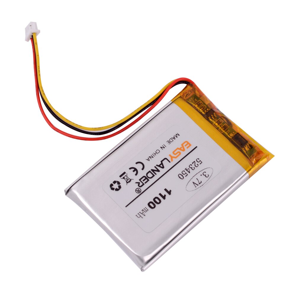 3 thread 523450 3.7V,1100mAH,PLIB; polymer lithium ion / Li-ion battery for GPS,mp3,mp4,mp5,dvd,bluetooth,model toy