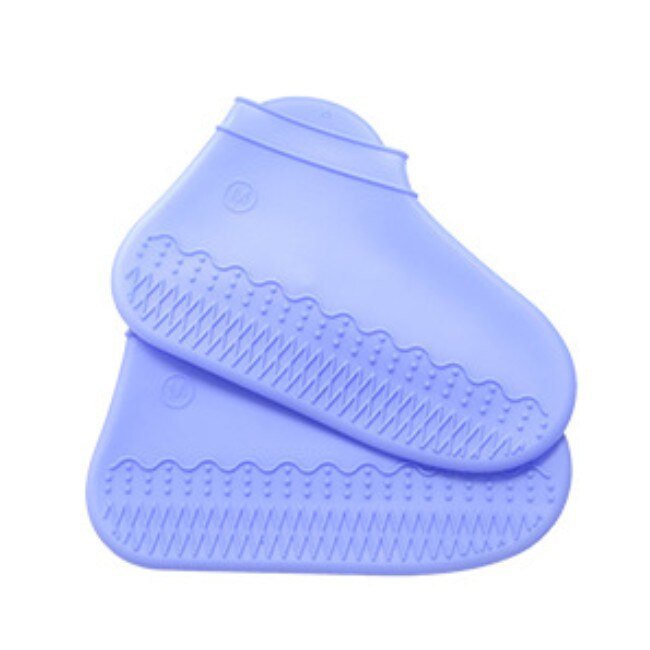 À prova dwaterproof água sapato capa de silicone unisex sapatos saco protetores botas de chuva para interior ao ar livre antiderrapante dias chuvosos acessórios de viagem: Azul / M