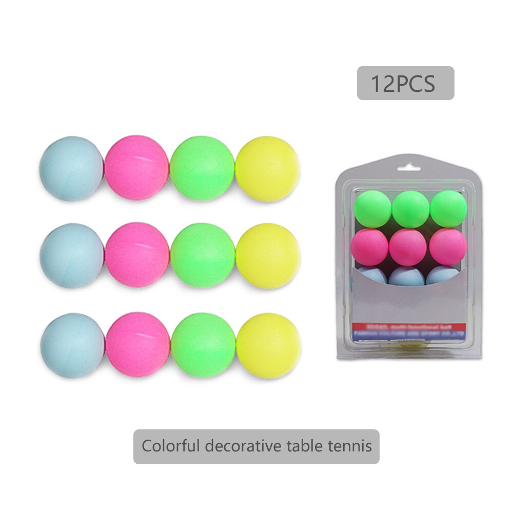 12 Stuks Heldere Kleur Tennis Ballen Pp Materiaal Tafeltennis Ballen Plastic Ping Pong Ballen Voor Ping Pong Training Ballen decoratie