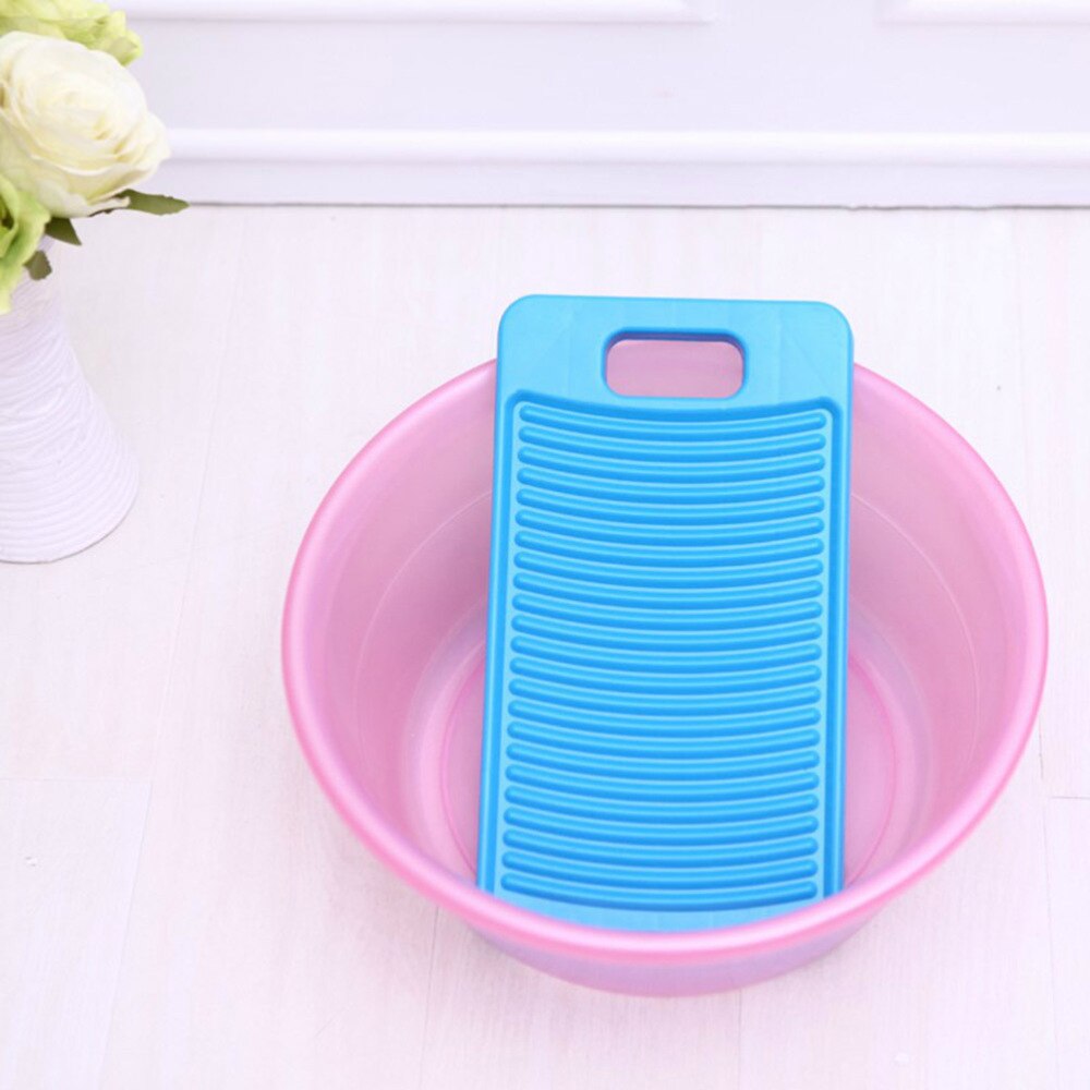 Non-slip Washing Washboard Home Washing Scrubbing Board Laundry Washboard for Home (Blue)