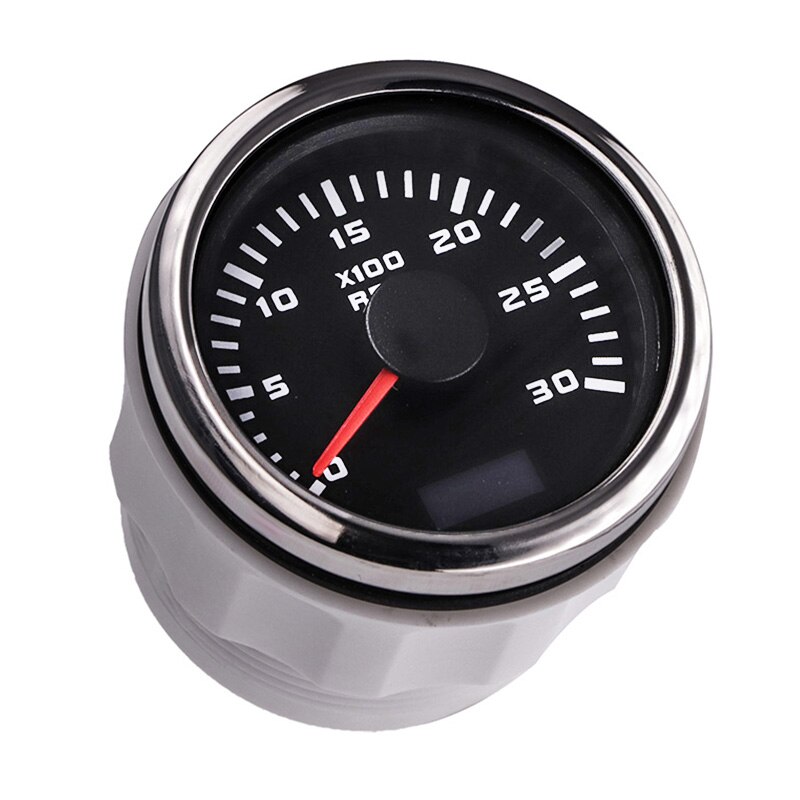 52MM Diesel Engine Tachometer 3000 RPM Tacho Meter LCD Digital Hour meter With Red Backlight 9-30V Tachometer For Motorcycle