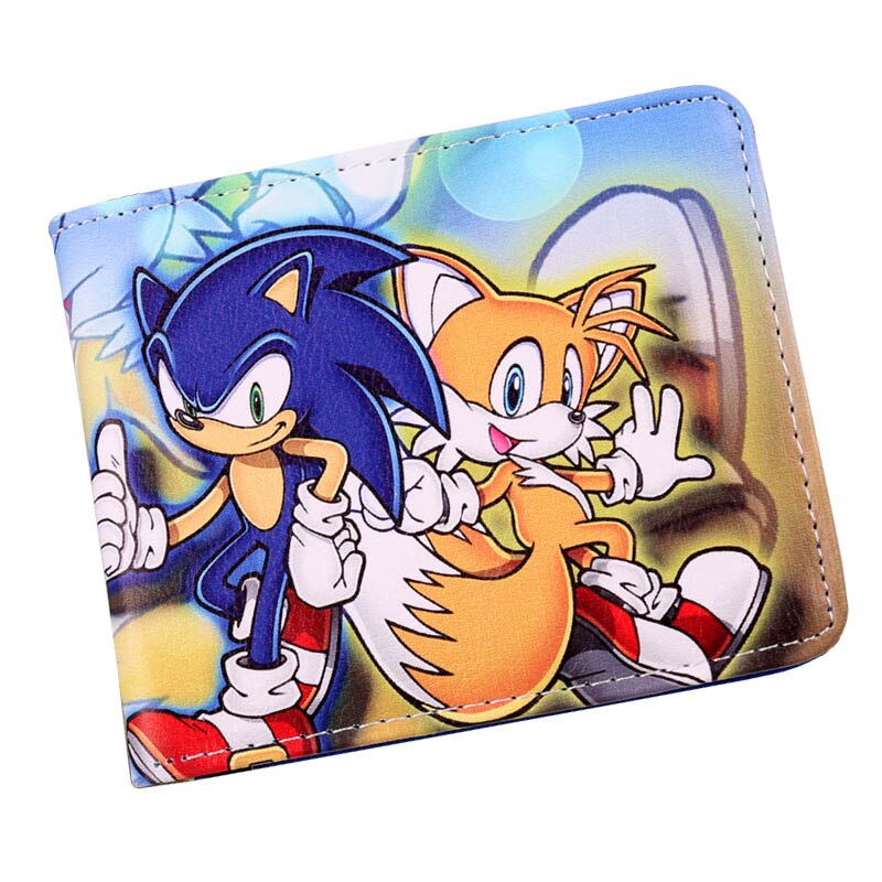 Sonic The Hedgehog bi-fold billetera tarjeta de crédito estuche protector monedero: S-02