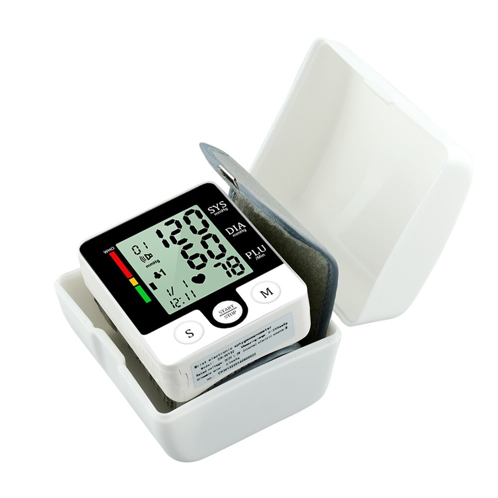 Draagbare Automatische Digitale Display Pols Bloeddrukmeter Apparaat Heart Beat Rate Pulse Meter Meet Tonometer Kits: Blood Pressure