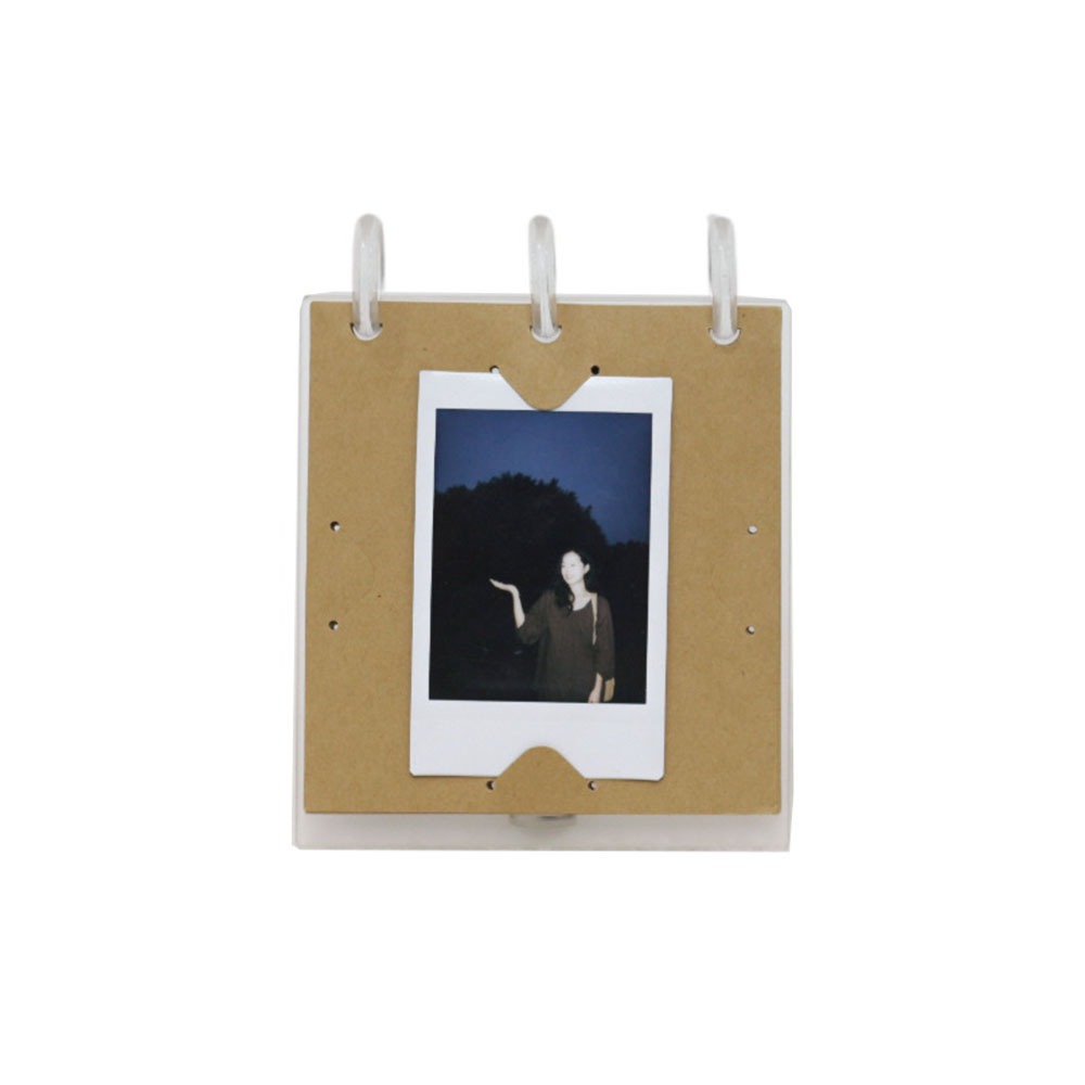Horizontal/Vertical Display Flip Photo Album Holds 20-40 Photos Self Standing Desktop Photo Frame Double Sided Display: Red