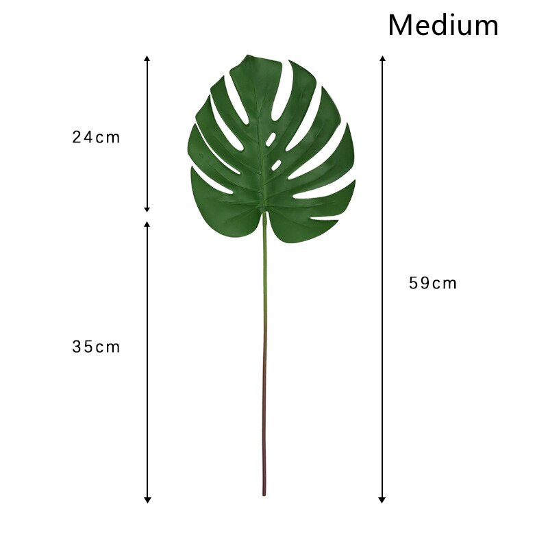 Artificial Tropical Flowers 43''/32'' Faux Bird of Paradise Plant Palm Leaves for Floral Arrangement for Home Party Office Decor: Monstera Leave 1pc