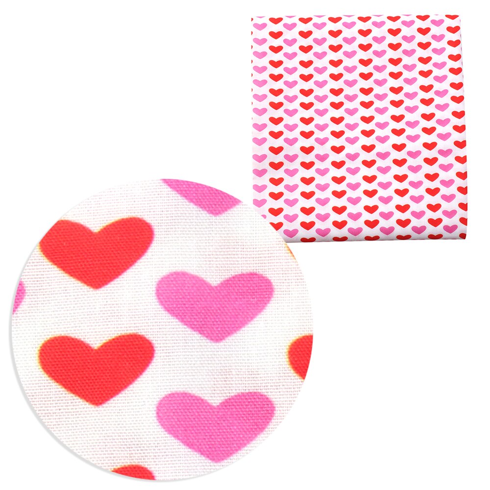 50*145cm Love Heart Cartoon Printed Polyester Cotton Fabric DIY Handmade Material For Making Home Textile,1Yc9863: 1099658001