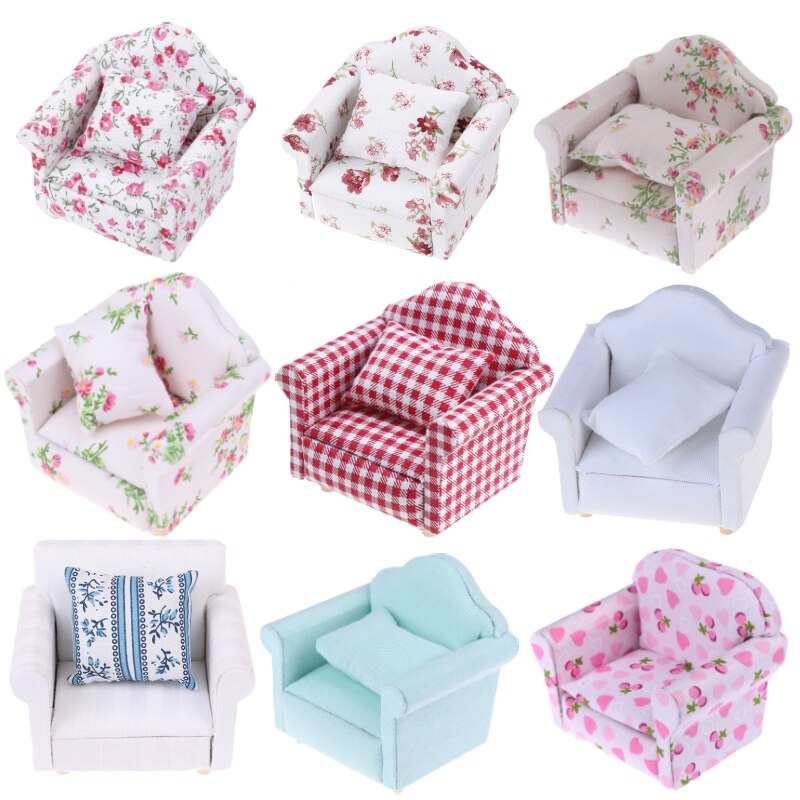 1Pc 1/12 Dollhouse Miniature Divano Mobili Casa di Bambola Soggiorno Accessorie Per I Bambini Scherza il Regalo di Simulazione Dollhouse Divano