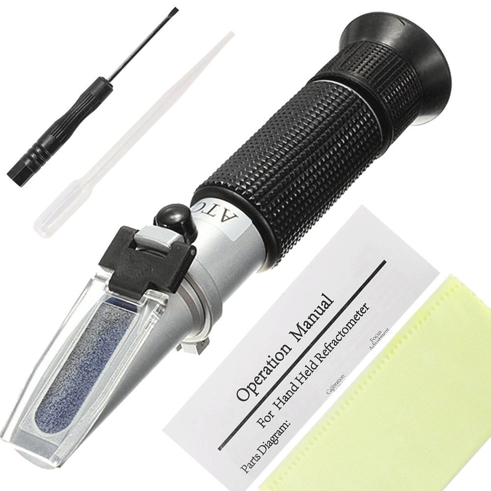 Refraktometer alkohol alkoholometer meter 0 ~ 80% v/v atc håndholdt værktøj hydrometer koncentration spiritus tester refraktometer