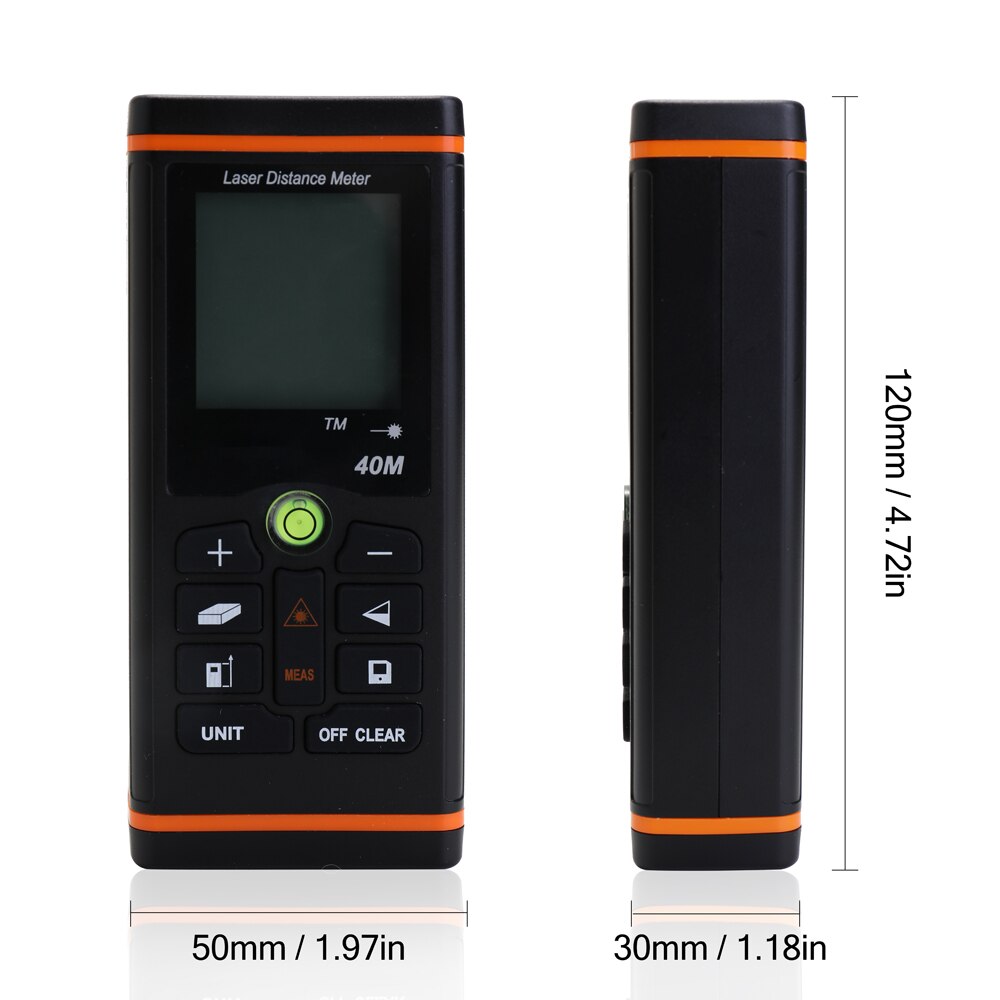 40M LCD Digital High Accuracy Measure Rangefinder Distance Meter Building Measurement Device Ruler Test Tool With Backlight