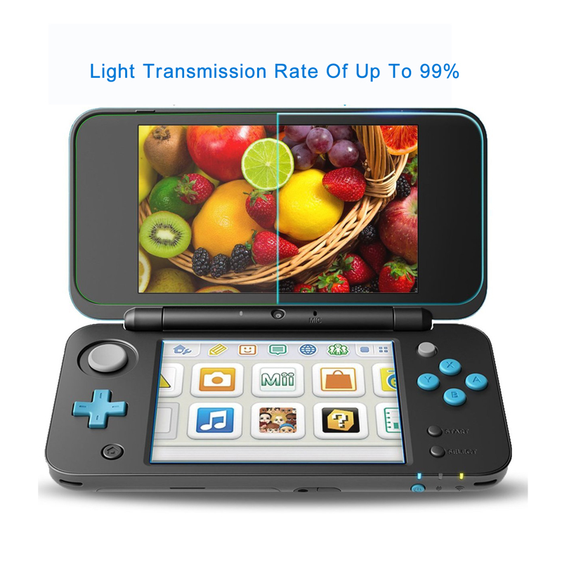 2 Stck Klar Prämie Gehärtetem Glas Bildschirm Für Nintend Neue 2DS XL LL Konsole Bildschirm Schutz Anti-kratzen Volle HD Abdeckung Haut