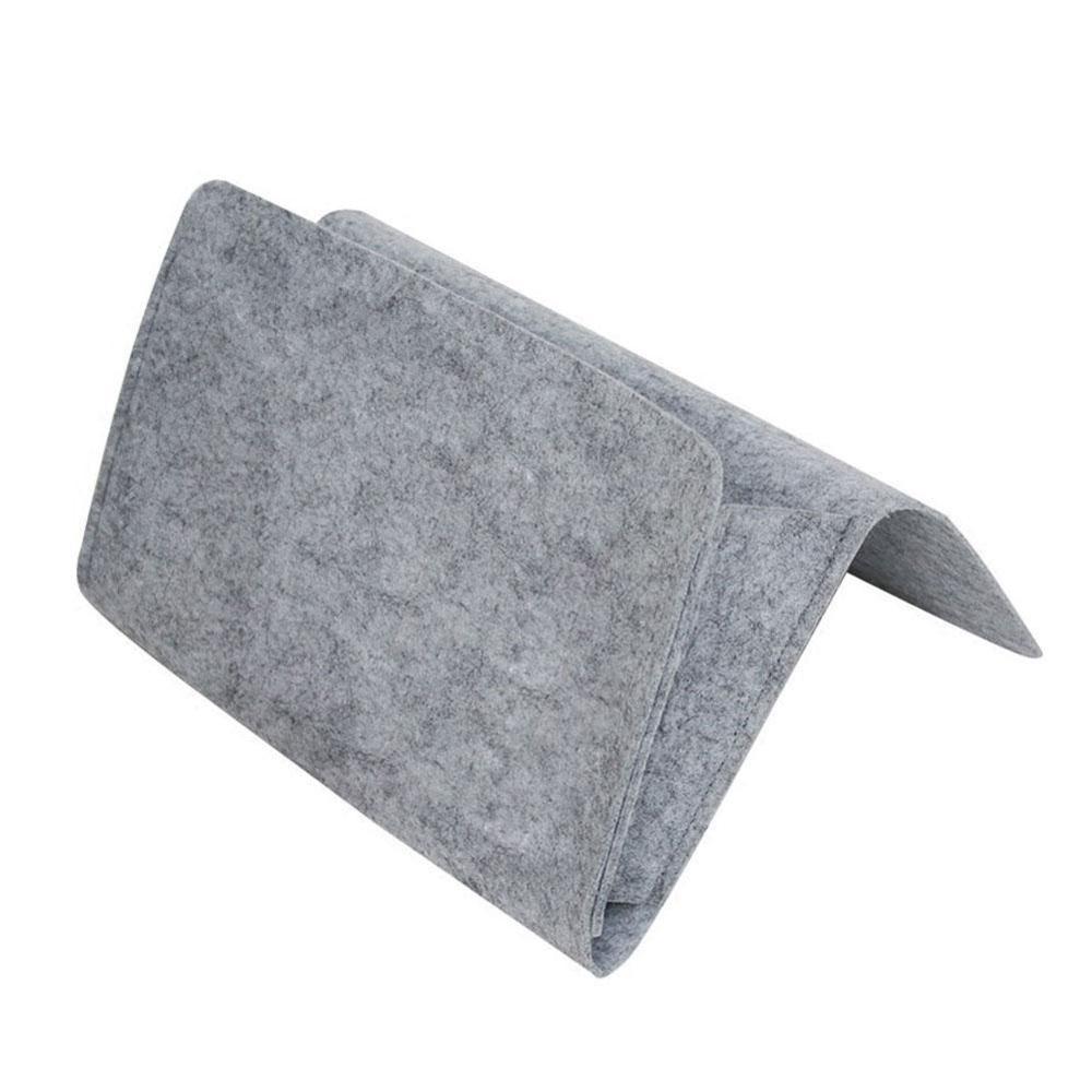 Dropshipping boże narodzenie szare łóżko torby robić przechowywania filcowy stolik nocny wieszak Organizer na wiszące torby z 1 wewnętrznymi kieszeniami na blać stołu sofa: lightgrey