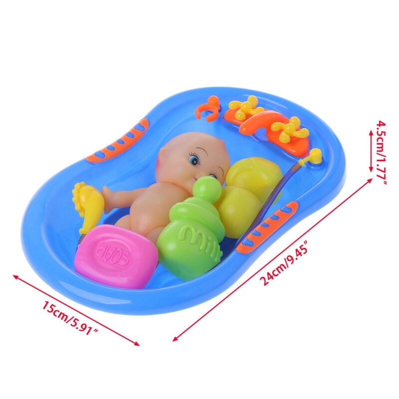 Bathtub With Baby Doll Bath Toy For Child Water Floating Toys Early Educational L4MC