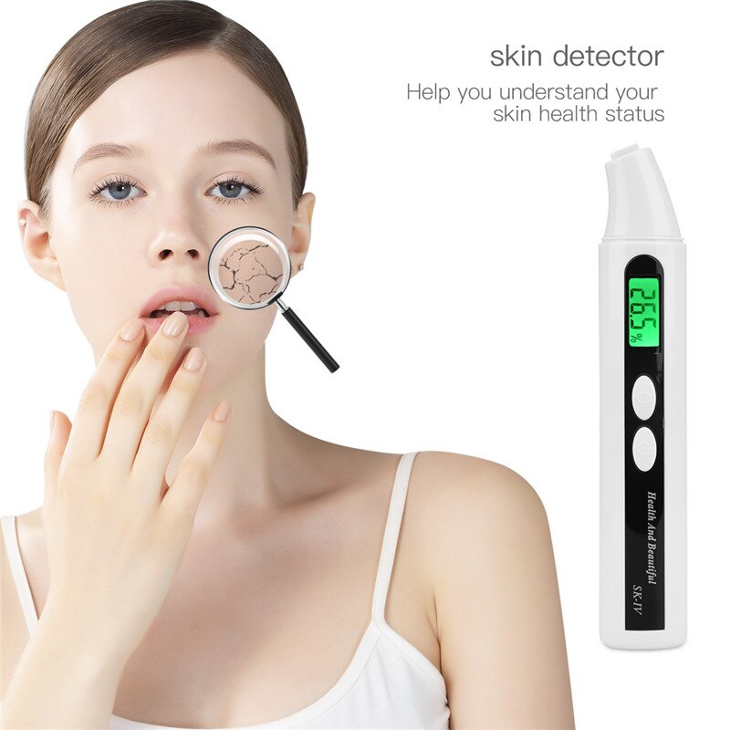 1Pc Vrouwen Lcd Digitale Meter Tester Vocht Oliegehalte Analyzer Battery Operated Monitor Hydraterende Gezichtsverzorging Skin Analyzer