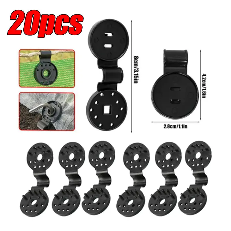 10-100 Uds. Clips de tela para sombra, abrazaderas para tela de sombra, ojales para cubierta de malla de red, tela bloqueadora solar en jardín, patio trasero, fijador de invernadero: Rojo