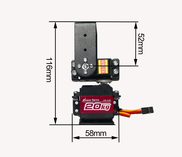 Controllabile Elettrico Rotante Pan Robot Servo High Torque Digitale Impermeabile Macchina di Governo KS-3620 per Robot Smart Auto Fai da Te