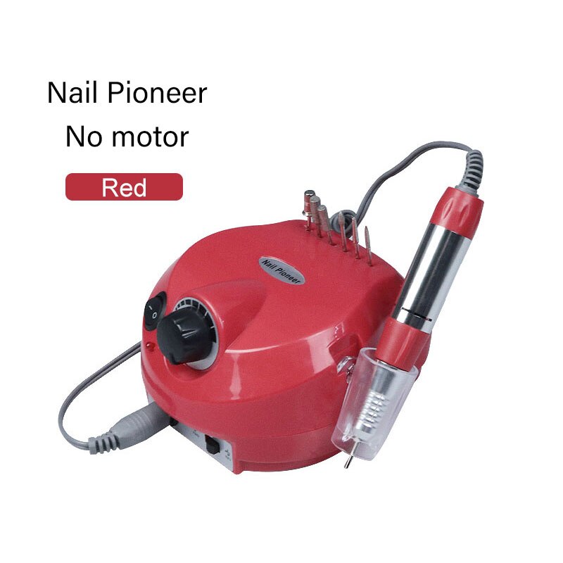 Nail Drill Machine 35000RPM Pro Manicure Machine Apparatus For Manicure Pedicure Kit Electric Nail File With Cutter Nail Tools: Red Nail Drill