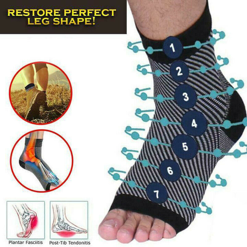 1 paar Fuß Compression Sleeve Anti Plantar Unterstützung Knöchel Engel Socken Sport Schutz Basketball Fußball Knöchel Unterstützung Relief Socke