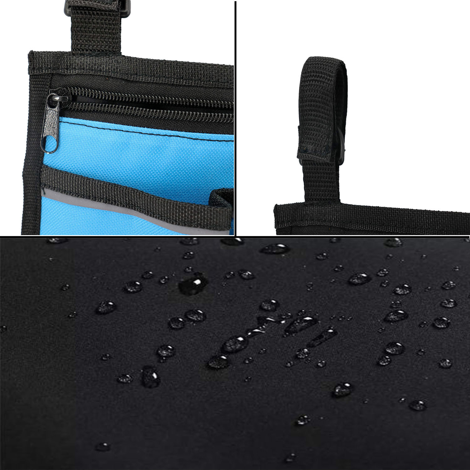 Rollstuhl Tasche mit Taschen Reflektierende Streifen Armlehne Seite Taschen Elektrische Rollstuhl Mobilität Rolle gehen Rahmen Lagerung Beutel