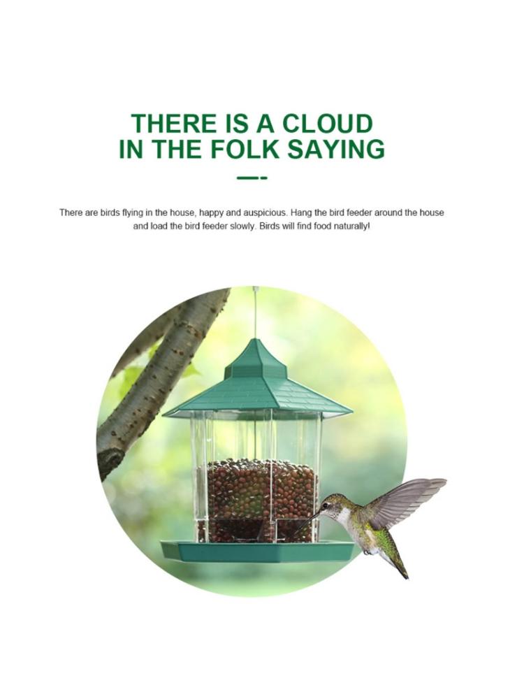 panorama karmnik dla ptaków plastikowy karmnik dla ptaków robić dekoracji ogrodu zewnętrzny ptak H58C