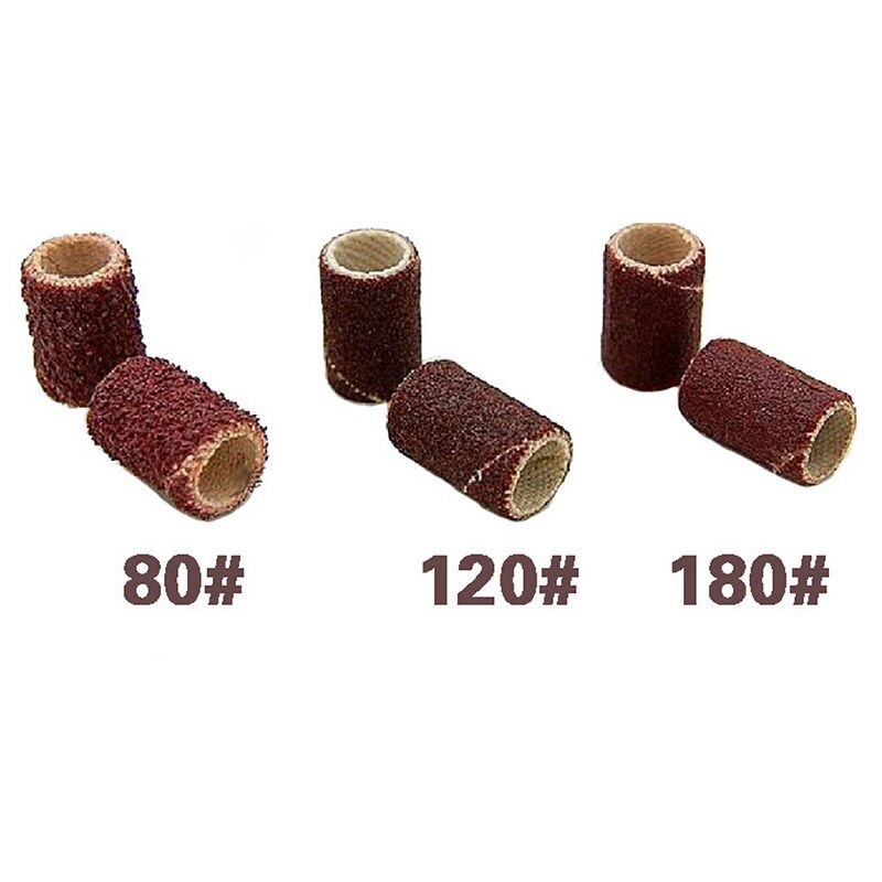AUSTOR Kit 192 Manchons Abrasifs + 12 Mandrins – Grains 80/120/240 – Diamètres 1/4", 3/8", 1/2" – Compatible Dremel