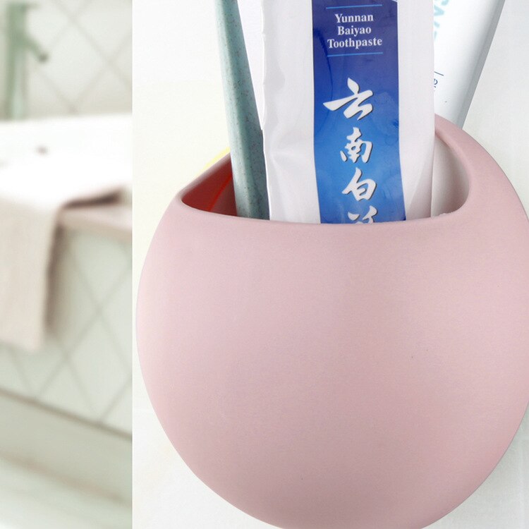 Pp tannbørste oppbevaringsboks opphengsstativ baderomstilbehør veggmontert tannbørsteholder sugekopper