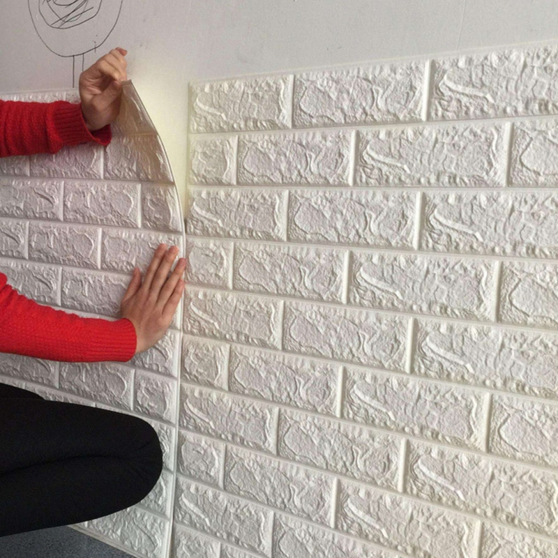 3D Bakstenen Muur stickers op de muur Behang Decor Foam Waterdichte wandbekleding muurstickers voor kinderen kamers Woonkamer Achtergrond