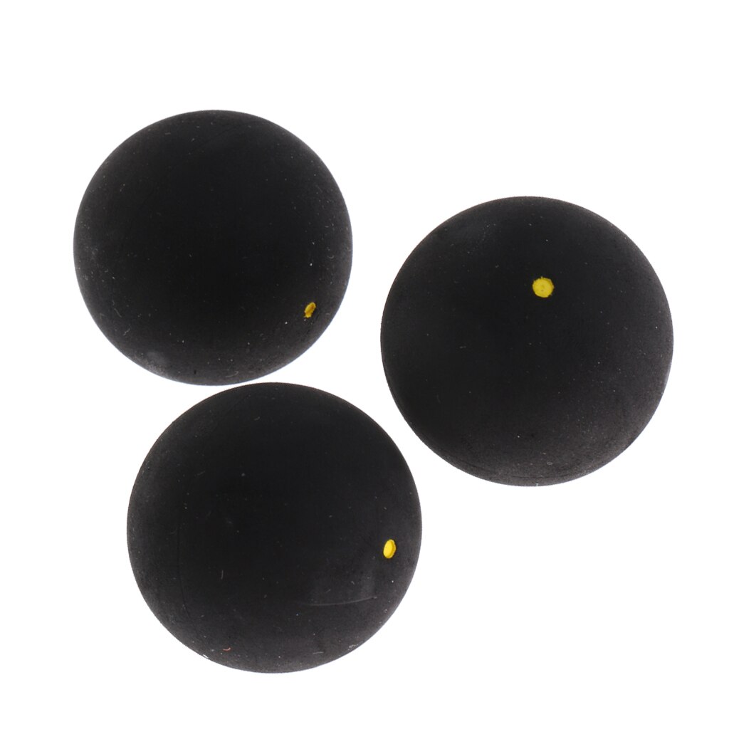 3Pcs Outdoor/Indoor Sports Single Dot Squash Balls 4cm/1.6'' Pro Rubber Ball