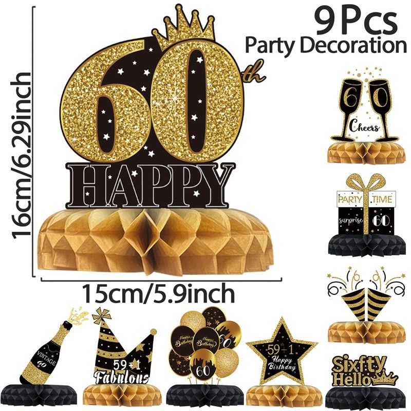Alles Gute zum 60. Geburtstag Hintergrund Hintergrund Banner für Mann Frau Ballon Tür Vorhang 60 Jahre Jahrestag 60. Geburtstag Party Dekor: khaki