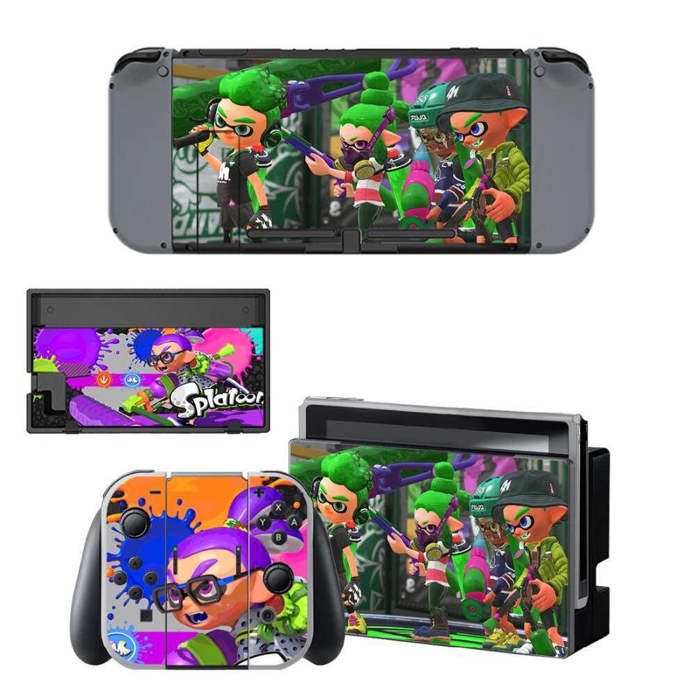 Game Splatoon 2 Skin Sticker vinyl for NintendoSwitch stickers skins for Nintend Switch NS Console and Joy-Con Controllers