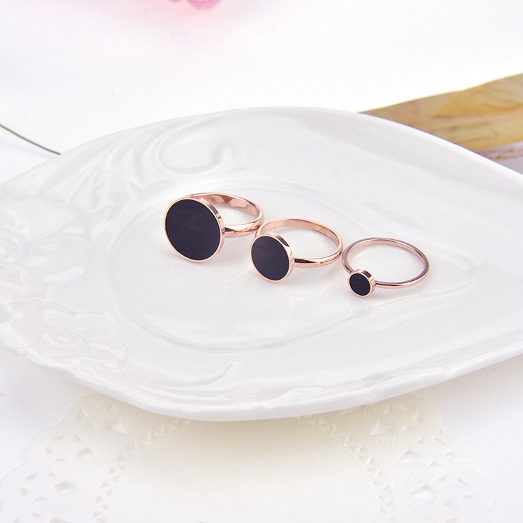 Jhsl roségoudkleurige roestvrijstalen eenvoudige damesringen sieraden amerikaanse maat 4 5 6 7 8 9 10