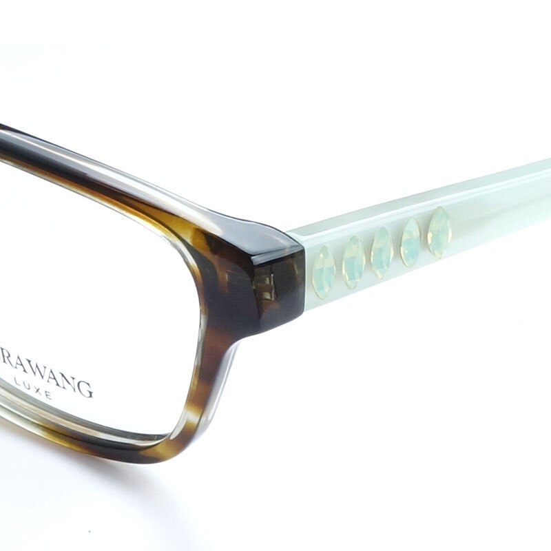 Women Luxury Brand Acetate Optical Frames Decorated with Crystals for Myopia Progressive Astigmatism Reading Hyperopia
