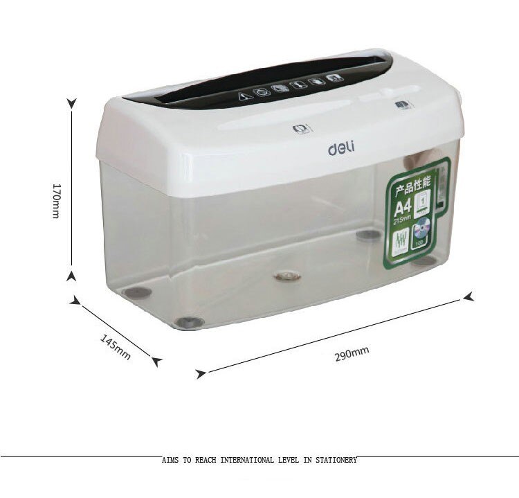 Mini 4L Desktop Manual A4 Shredder Compatible Cutting For Paper & Credit Card & CD 1 Sheet/Shred